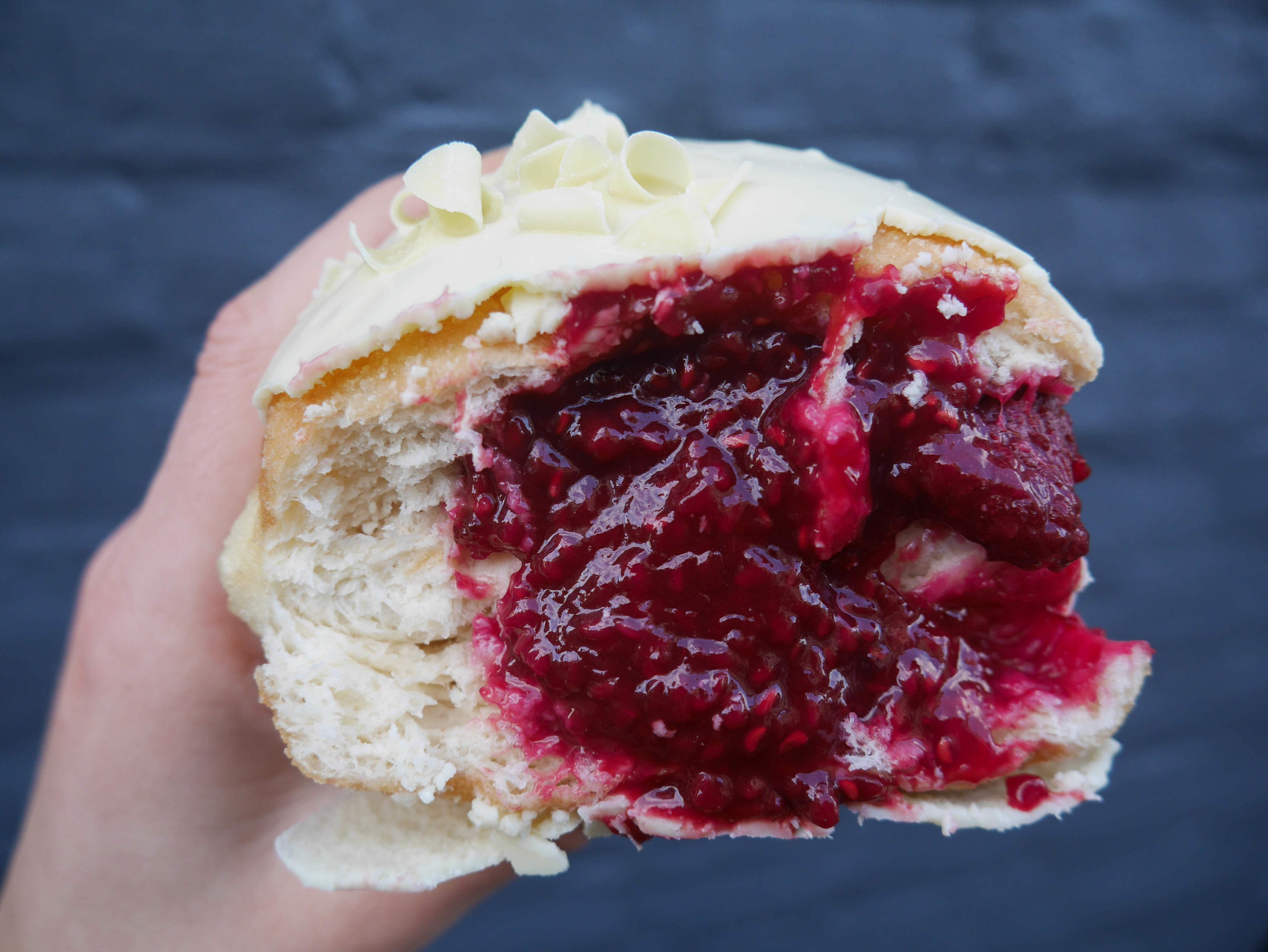 Peejays Doughnuts - white chocolate donut