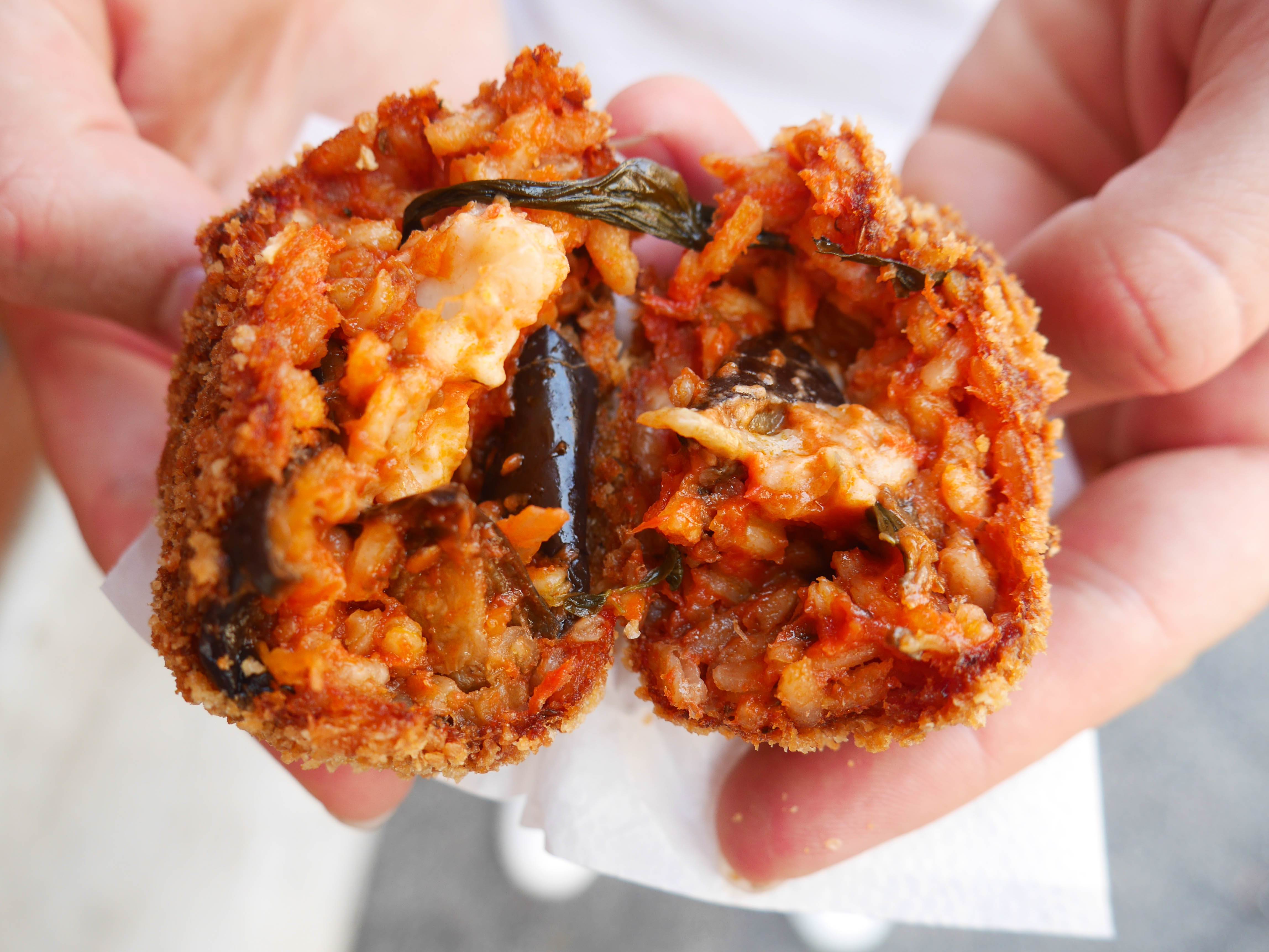 Trappizino - suppli with eggplant