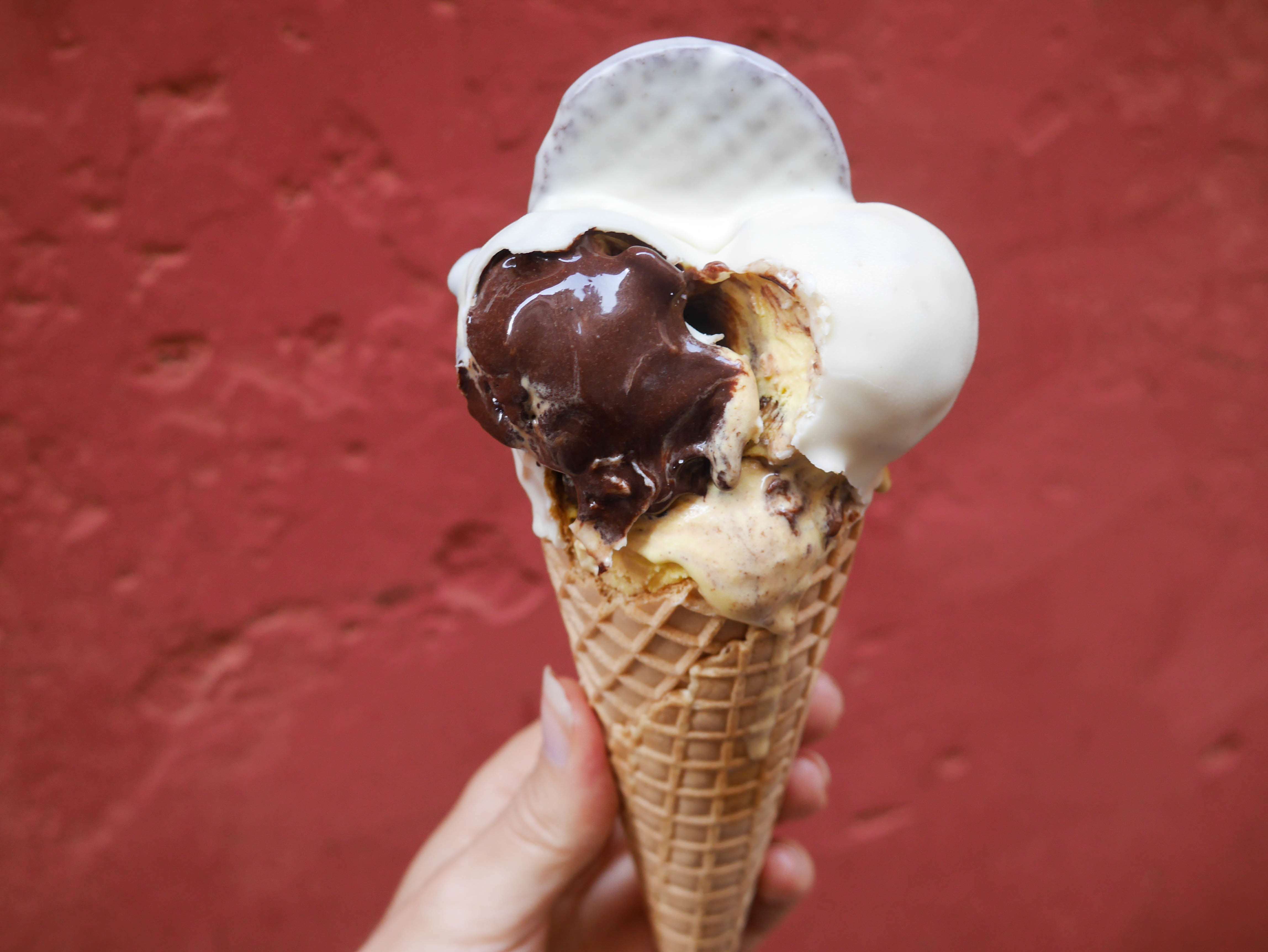 frigidarium Rome - gelato with white chocolate
