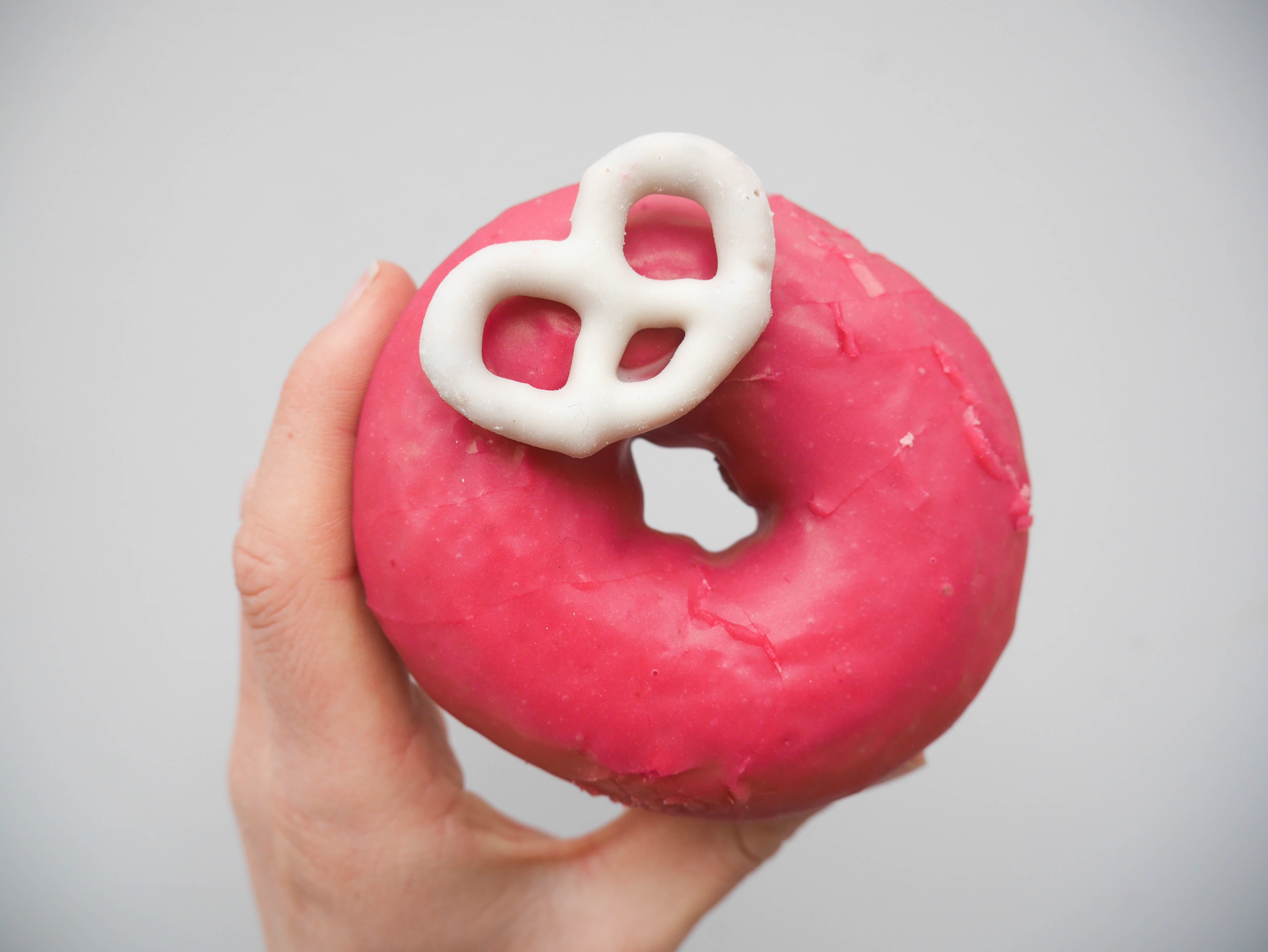 pink desserts NYC - raspberry donut - underwest donuts