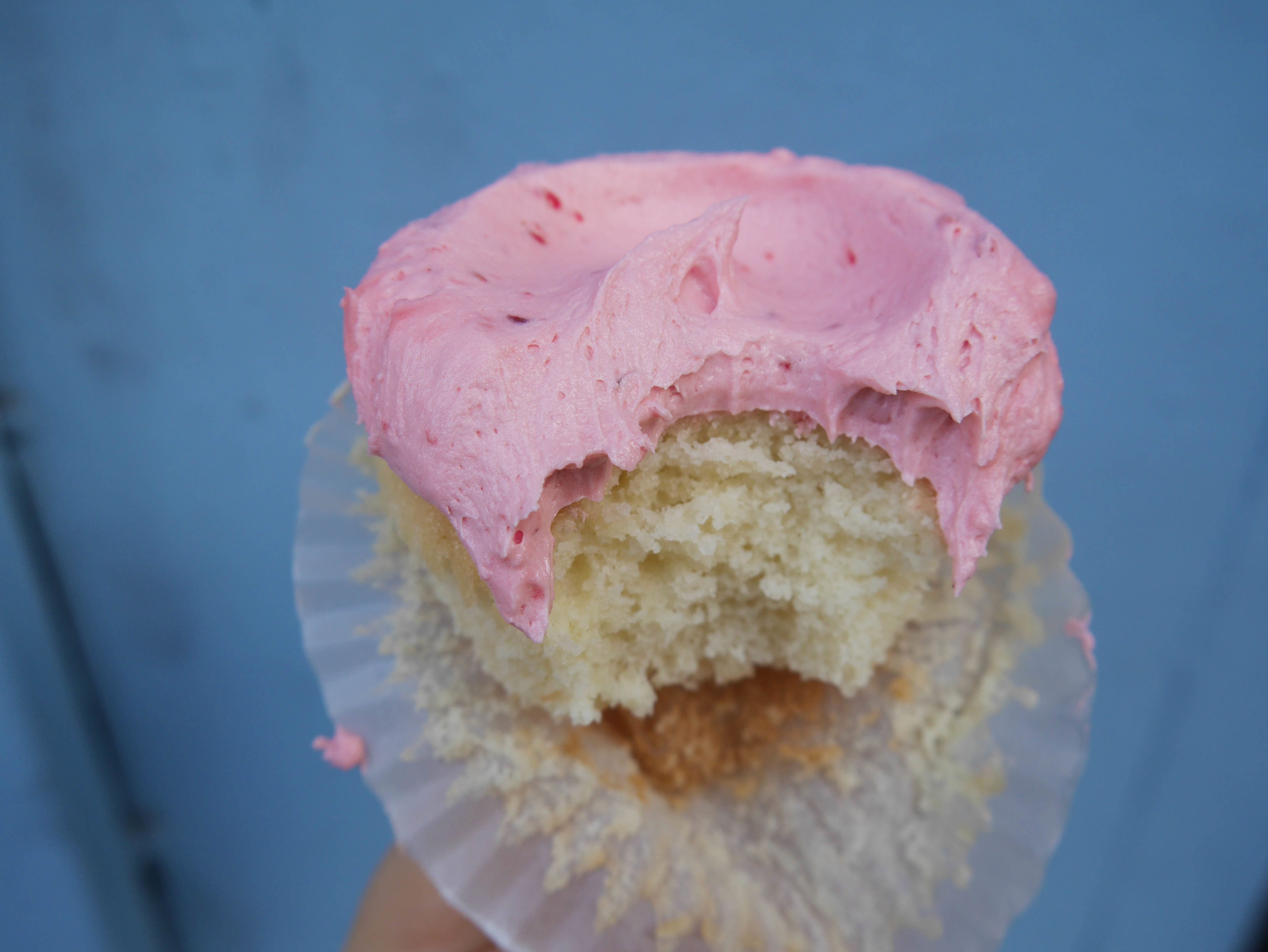 pink desserts nyc - raspberry cupcake butter lane bakery
