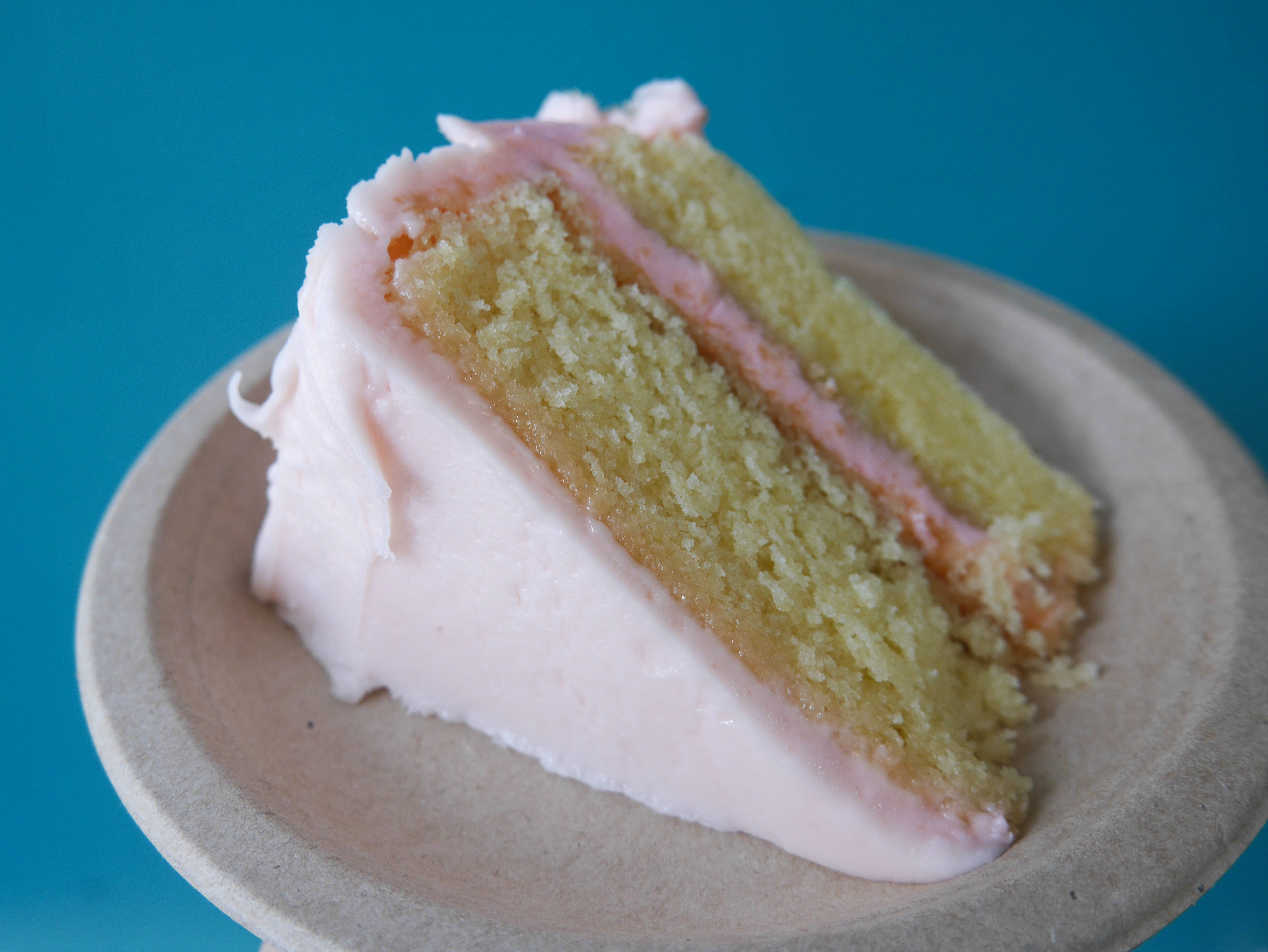 pink desserts nyc - simply delicious yellow cake amy's bread