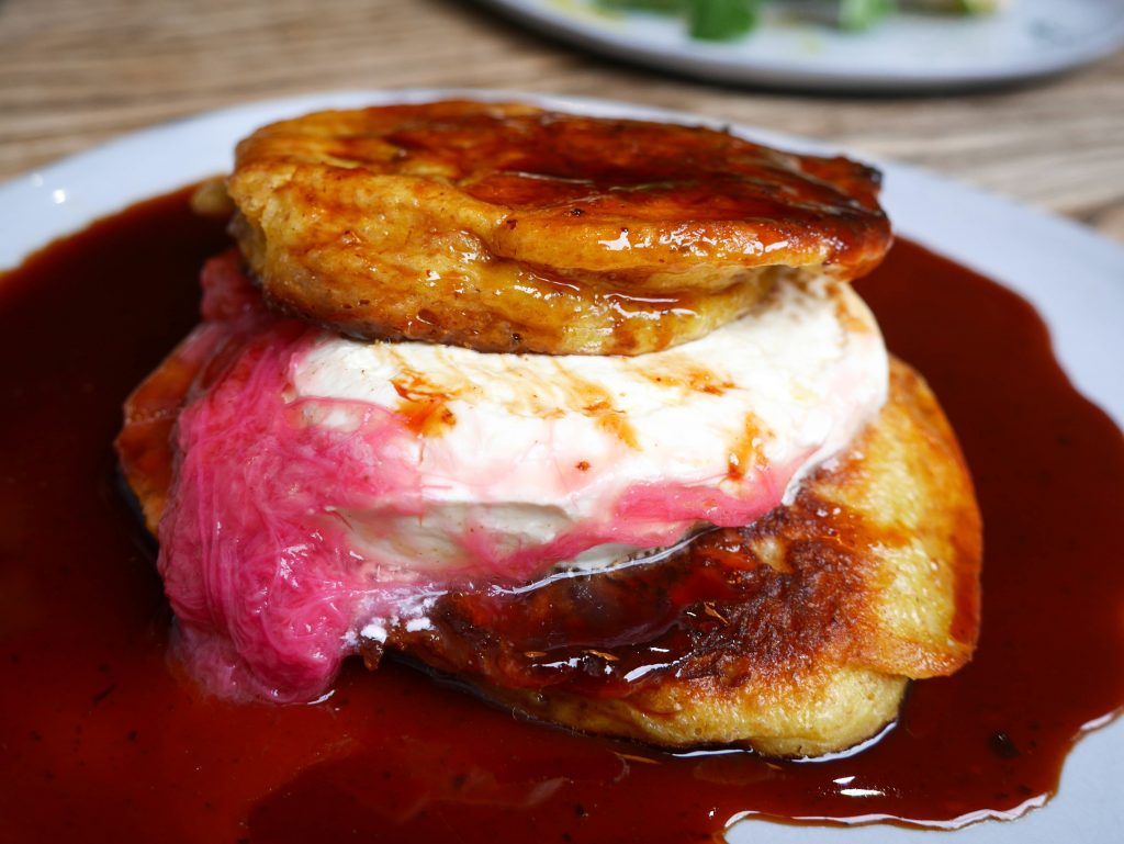 Continental Stores - pancakes with rhubarb