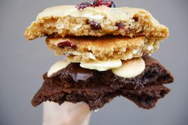 ben's cookies - white chocolate cranberry cookie & triple chocolate chunk