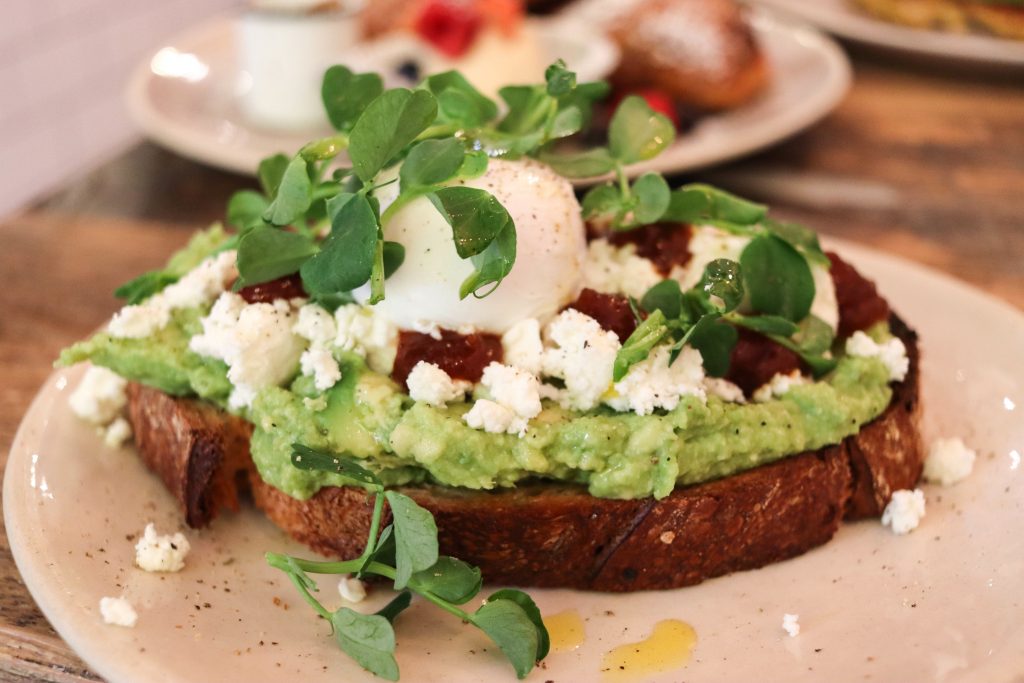 avocado toast - angies little food shop london
