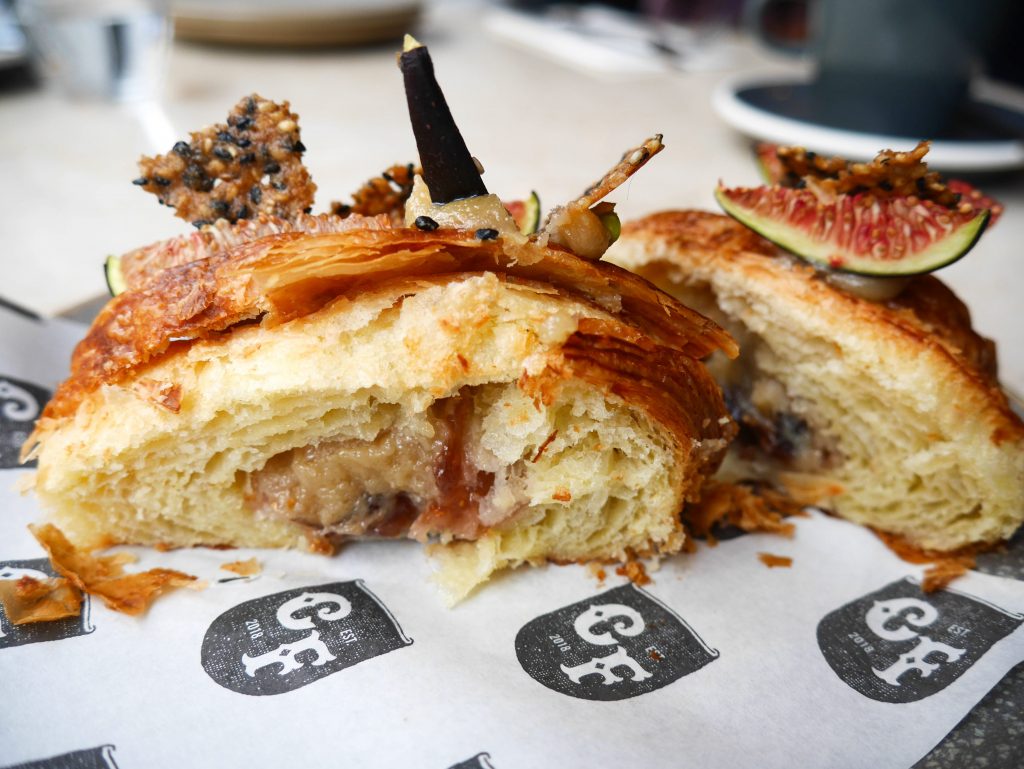 caravan restaurant london - croissant with figs