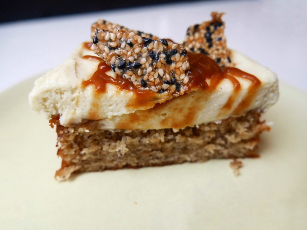 banana cake with miso caramel - ottolenghi - banana desserts london