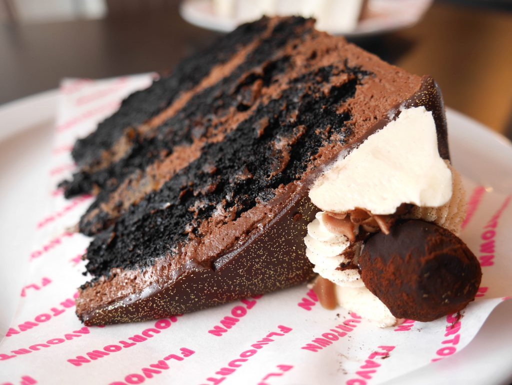 Chocolate salted caramel truffle cake - Flavourtown Bakery London