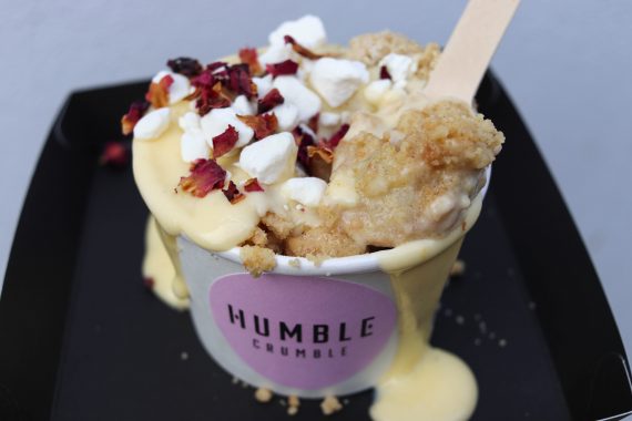 Apple crumble with custard - Humble Crumble London